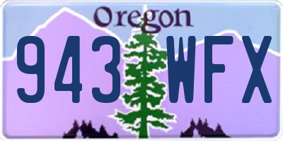 OR license plate 943WFX