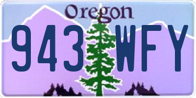 OR license plate 943WFY
