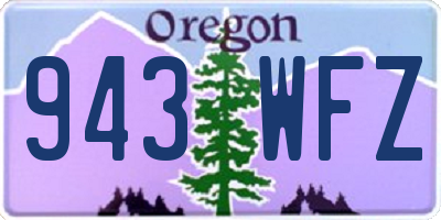 OR license plate 943WFZ