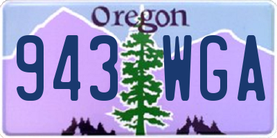 OR license plate 943WGA