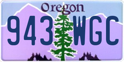 OR license plate 943WGC