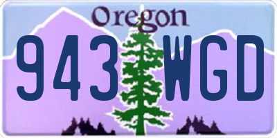 OR license plate 943WGD