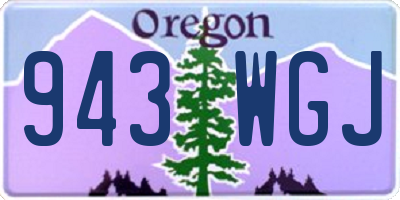 OR license plate 943WGJ