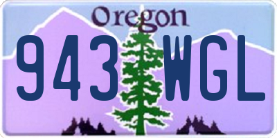 OR license plate 943WGL