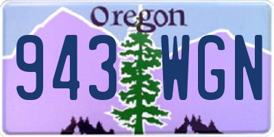 OR license plate 943WGN