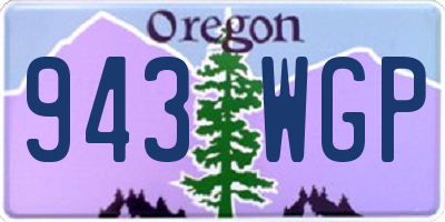 OR license plate 943WGP
