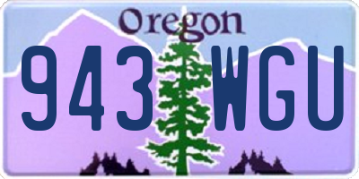 OR license plate 943WGU