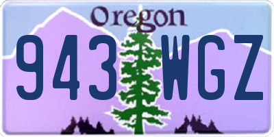 OR license plate 943WGZ