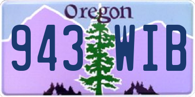 OR license plate 943WIB