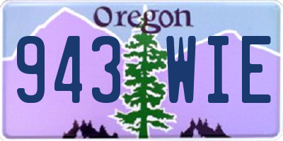 OR license plate 943WIE