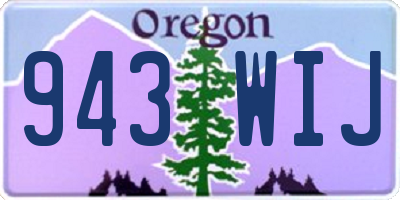 OR license plate 943WIJ