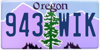 OR license plate 943WIK