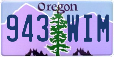 OR license plate 943WIM