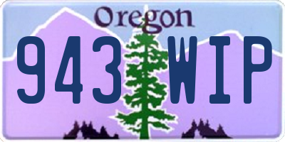 OR license plate 943WIP