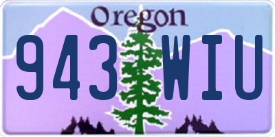 OR license plate 943WIU