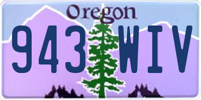 OR license plate 943WIV