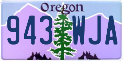 OR license plate 943WJA