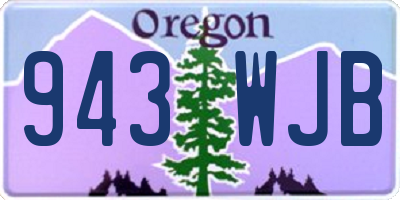 OR license plate 943WJB