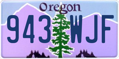 OR license plate 943WJF