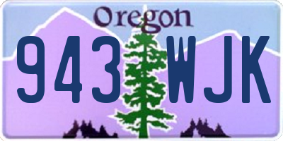 OR license plate 943WJK