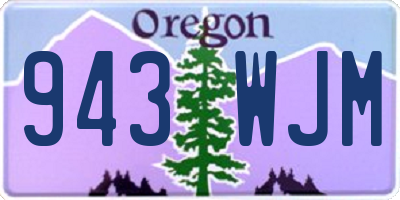 OR license plate 943WJM
