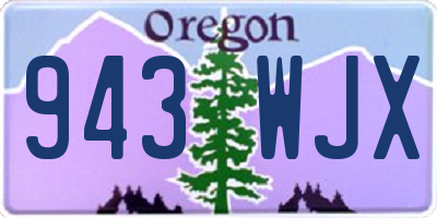 OR license plate 943WJX