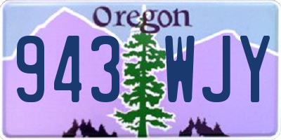 OR license plate 943WJY