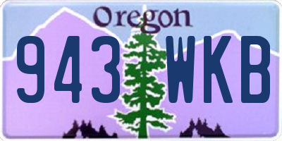 OR license plate 943WKB