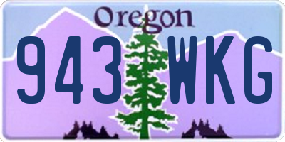 OR license plate 943WKG
