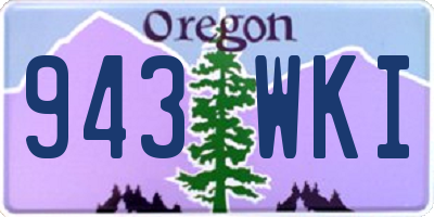 OR license plate 943WKI