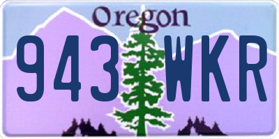 OR license plate 943WKR