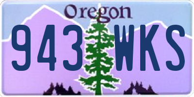 OR license plate 943WKS