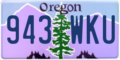 OR license plate 943WKU