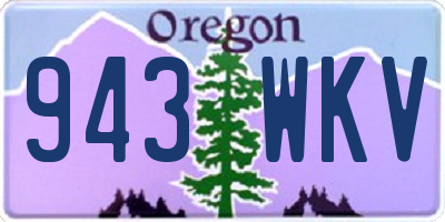 OR license plate 943WKV