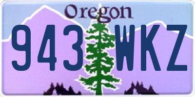 OR license plate 943WKZ