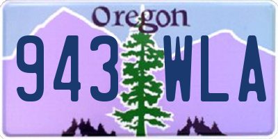 OR license plate 943WLA