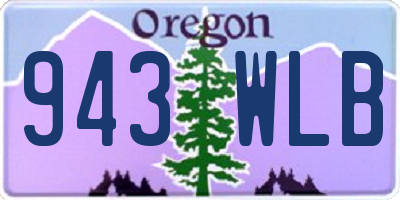 OR license plate 943WLB