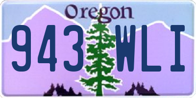 OR license plate 943WLI