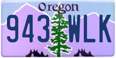 OR license plate 943WLK