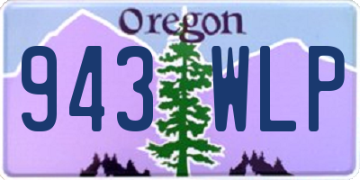 OR license plate 943WLP