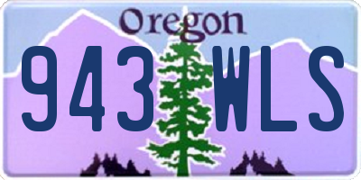 OR license plate 943WLS