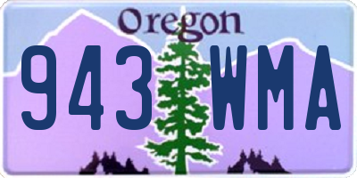OR license plate 943WMA