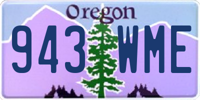OR license plate 943WME