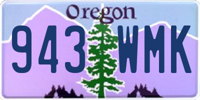 OR license plate 943WMK