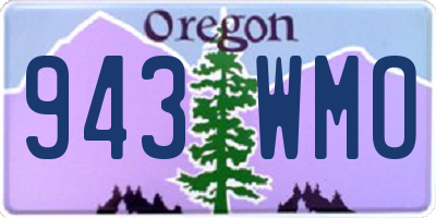 OR license plate 943WMO