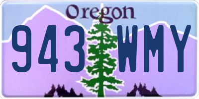 OR license plate 943WMY