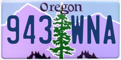 OR license plate 943WNA