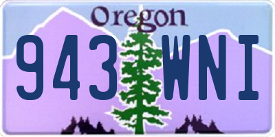 OR license plate 943WNI