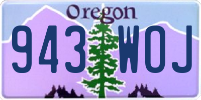OR license plate 943WOJ