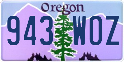 OR license plate 943WOZ